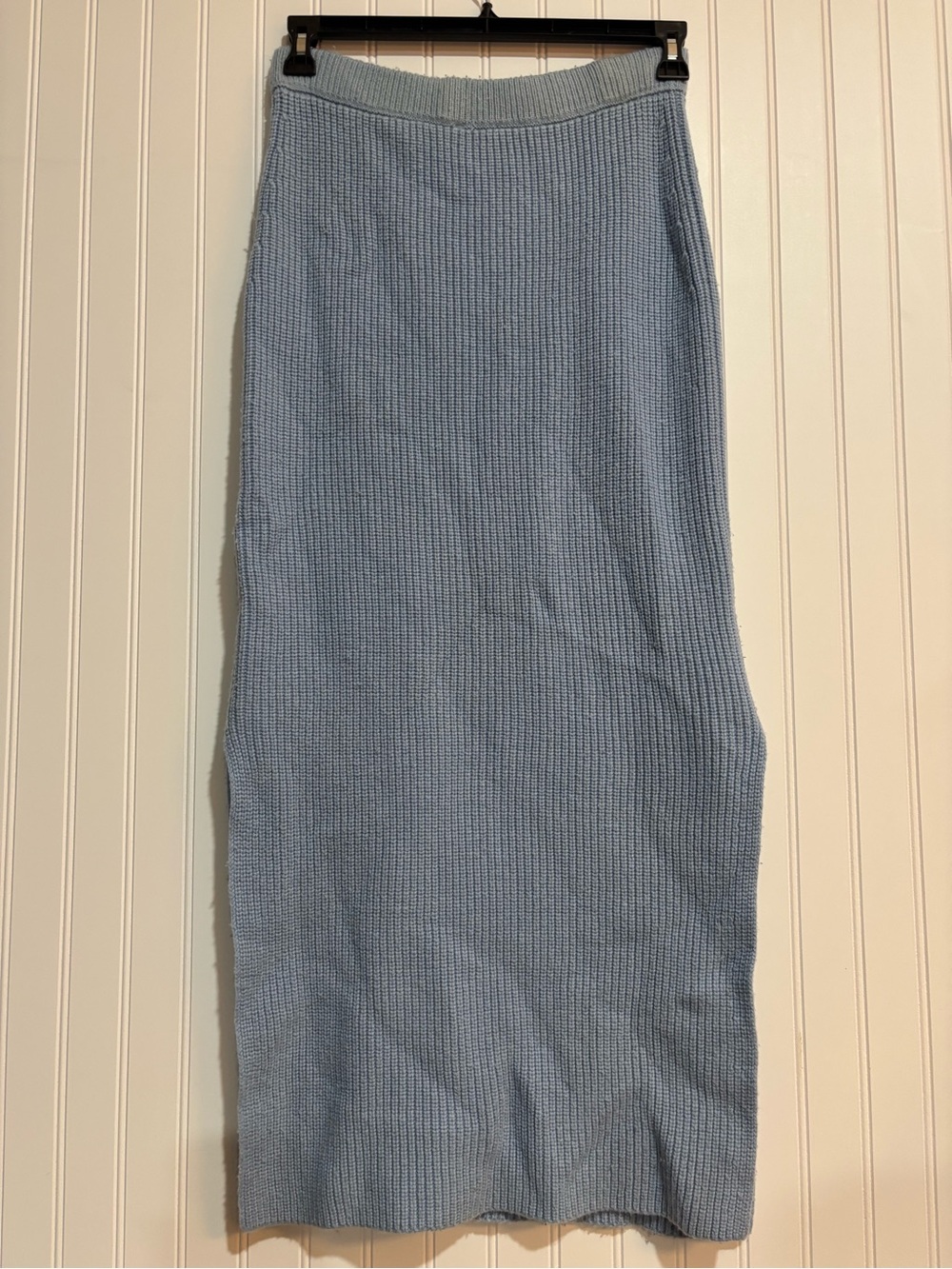 Ribbed Maxi Skirt in Light Blue - Picture 5 of 6
